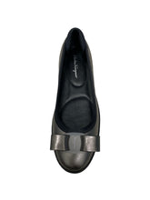 Load image into Gallery viewer, SALVATORE FERRAGAMO Savina Women&#39;s 726922 Antracite Ballet Flats Size 6.5 C MSRP $530
