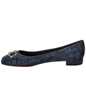 Load image into Gallery viewer, SALVATORE FERRAGAMO Garda Women&#39;s 726468 Blue Flats Size 6.5 D MSRP $595
