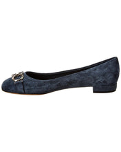 Load image into Gallery viewer, SALVATORE FERRAGAMO Garda Women&#39;s 726468 Blue Flats Size 5.5 D MSRP $595
