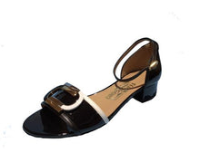 Load image into Gallery viewer, NEW SALVATORE FERRAGAMO Glenn Women&#39;s 629826 Black Sandal Pump Size 6.5 C MSRP $660
