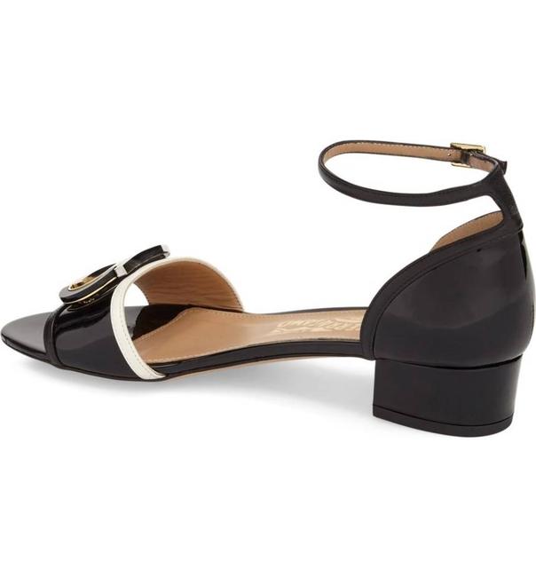 NEW SALVATORE FERRAGAMO Glenn Women's 629826 Black Sandal Pump Size 6.5 C MSRP $660