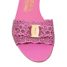 Load image into Gallery viewer, SALVATORE FERRAGAMO Gil Laserc Women&#39;s 634927 Purple Sandal Size 7 C MSRP $595
