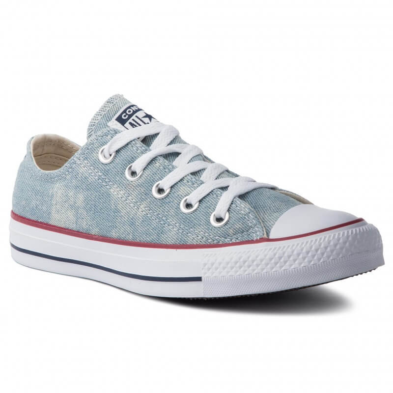 Converse Chuck Taylor All Star OX Unisex Denim & White Sneakers 8.5 M/10.5 W