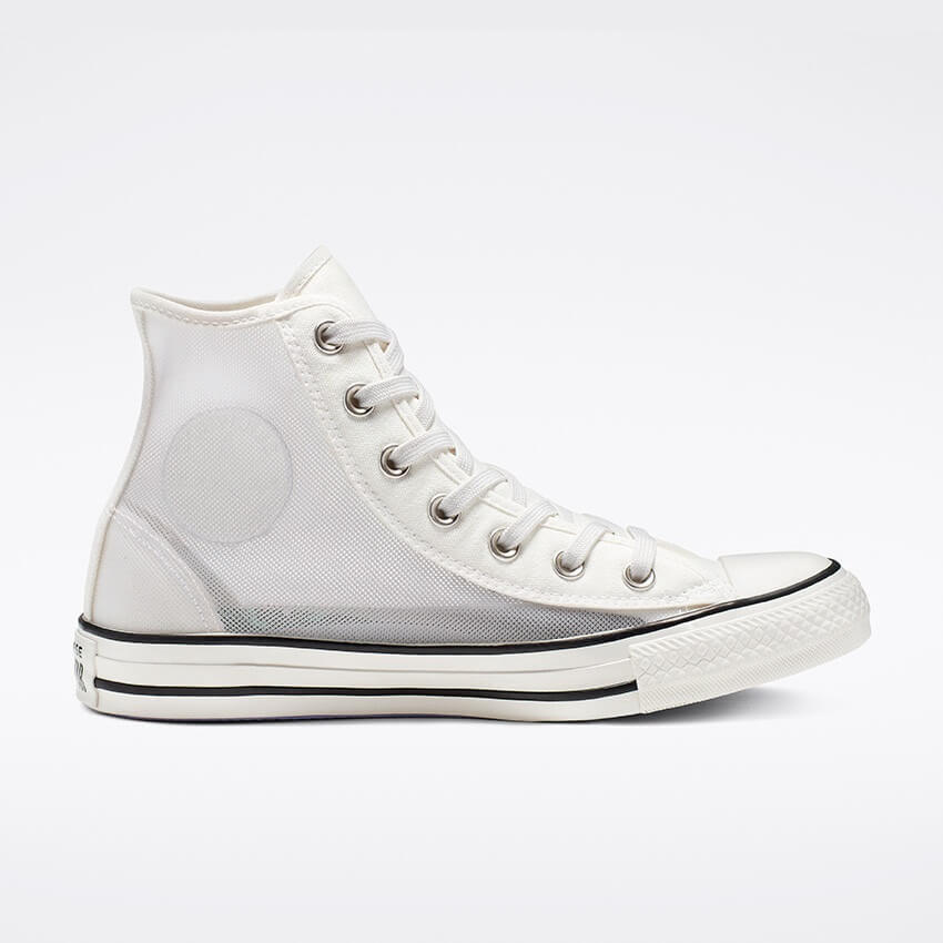 Converse Chuck Taylor All Star Ladies See Thru White High Sneakers 6.5