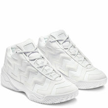 Load image into Gallery viewer, Converse Voltage Mid Ladies Triple White Leather High Top Sneakers 10
