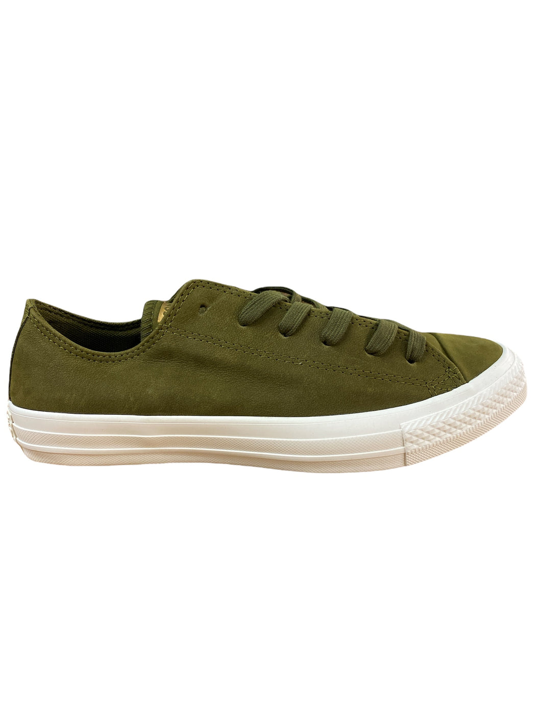 Converse Chuck Taylor All Star OX Unisex Olive Leather Low Sneakers 5 M / 7 W
