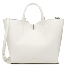 Load image into Gallery viewer, NEW FURLA Women&#39;s Ribbon White Leather Tote Bag MSRP $499
