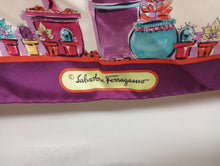 Load image into Gallery viewer, NEW SALVATORE FERRAGAMO Women&#39;s 314506 Print Silk Scarf MSRP $435
