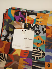 Load image into Gallery viewer, NEW SALVATORE FERRAGAMO Women&#39;s 693486 Print Silk Scarf MSRP $435
