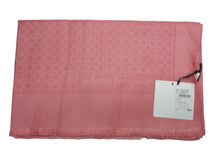 Load image into Gallery viewer, NEW SALVATORE FERRAGAMO 703905 Pink Flamingo Silk &amp; Wool Gancini Scarf MSRP $430
