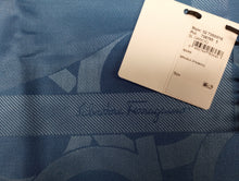Load image into Gallery viewer, NEW SALVATORE FERRAGAMO 706765 Sky Blue Silk &amp; Wool Gancini Scarf MSRP $350
