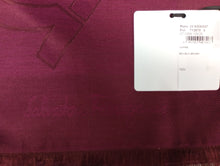 Load image into Gallery viewer, NEW SALVATORE FERRAGAMO 713570 Cherry Silk &amp; Cashmere Gancini Scarf MSRP $350
