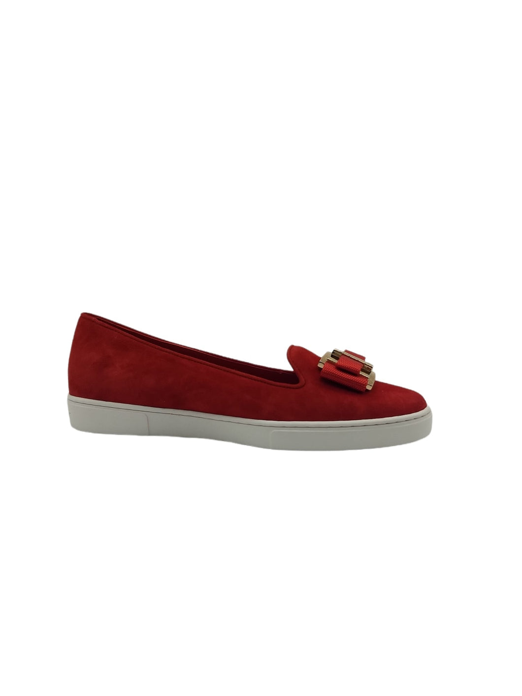 SALVATORE FERRAGAMO Pelagie Women's 672359 Red Flats Size 7 C MSRP $695