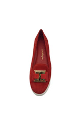 Load image into Gallery viewer, SALVATORE FERRAGAMO Pelagie Women&#39;s 672359 Red Flats Size 7.5 C MSRP $695

