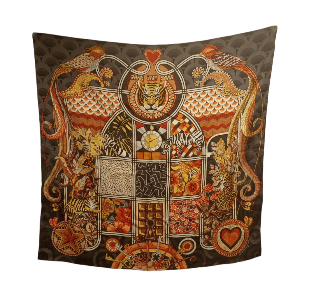 NEW SALVATORE FERRAGAMO Women's 707750 Print Silk Scarf MSRP $435