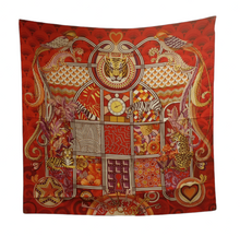 Load image into Gallery viewer, NEW SALVATORE FERRAGAMO Women&#39;s 707754 Print Silk Scarf MSRP $435
