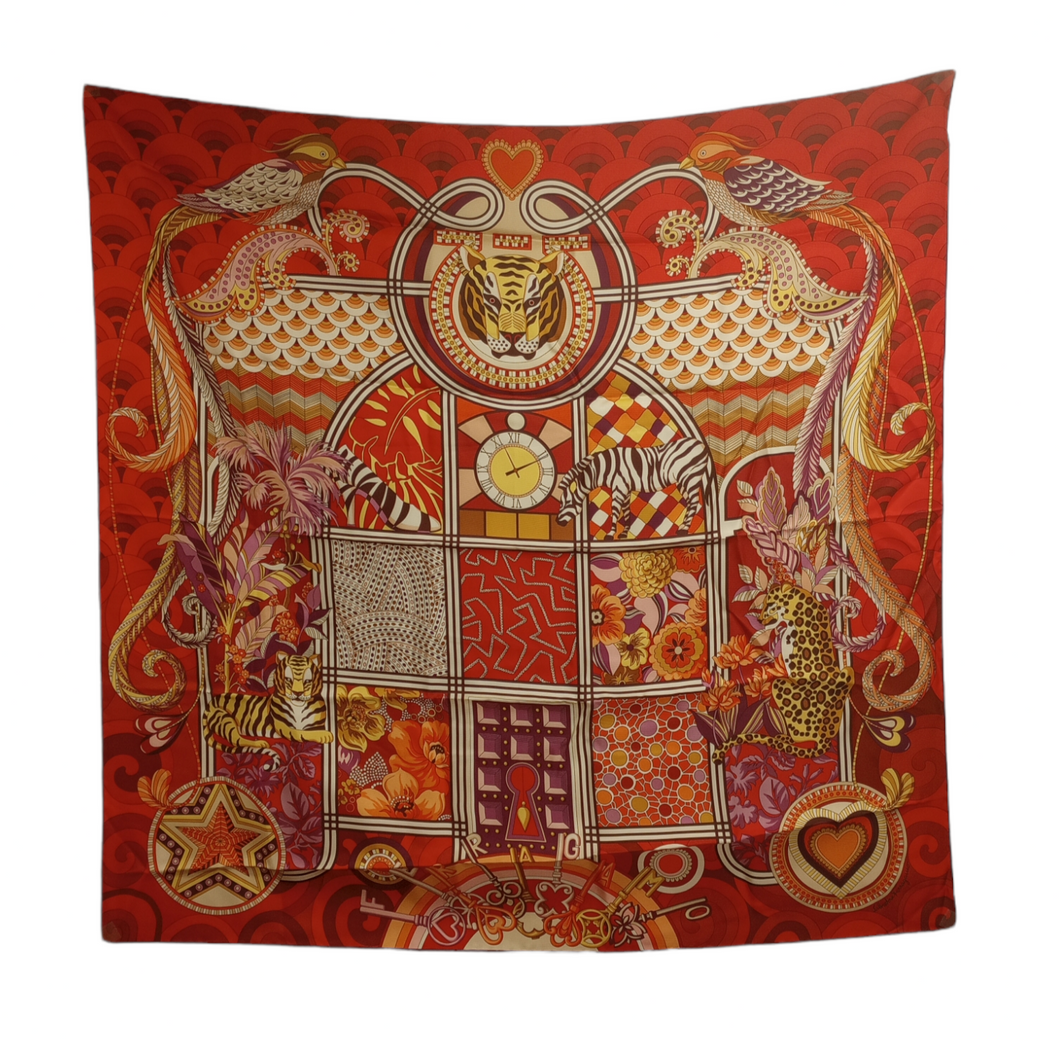 NEW SALVATORE FERRAGAMO Women's 707754 Print Silk Scarf MSRP $435