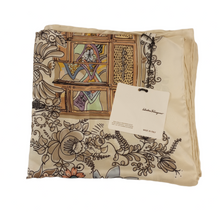 Load image into Gallery viewer, NEW SALVATORE FERRAGAMO Women&#39;s 708587 Print Silk Scarf MSRP $435
