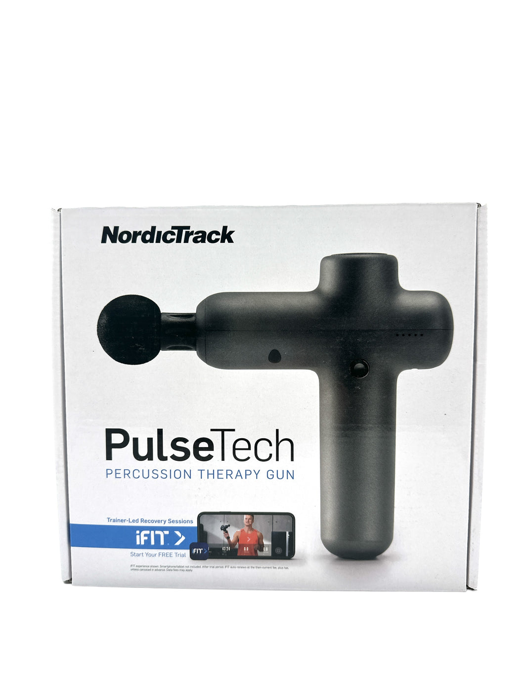 NEW NordicTrack PulseTech Percussion Therapy Gun with 4 Massage Heads MSRP $139