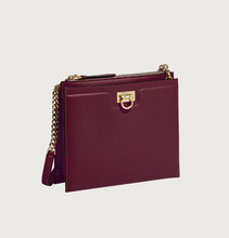 Load image into Gallery viewer, NEW SALVATORE FERRAGAMO Trifolio Women&#39;s 724605 Purple Shoulder Bag MSRP $1890
