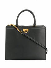 Load image into Gallery viewer, NEW SALVATORE FERRAGAMO Trifolio Women&#39;s 724602 Black Top Handle Bag MSRP $2200

