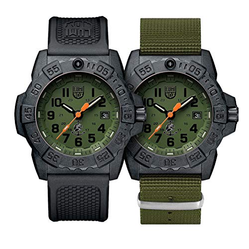 NEW LUMINOX Navy Seal Men's XS.3517.NQ. Military Dive Watch Black/Green $545