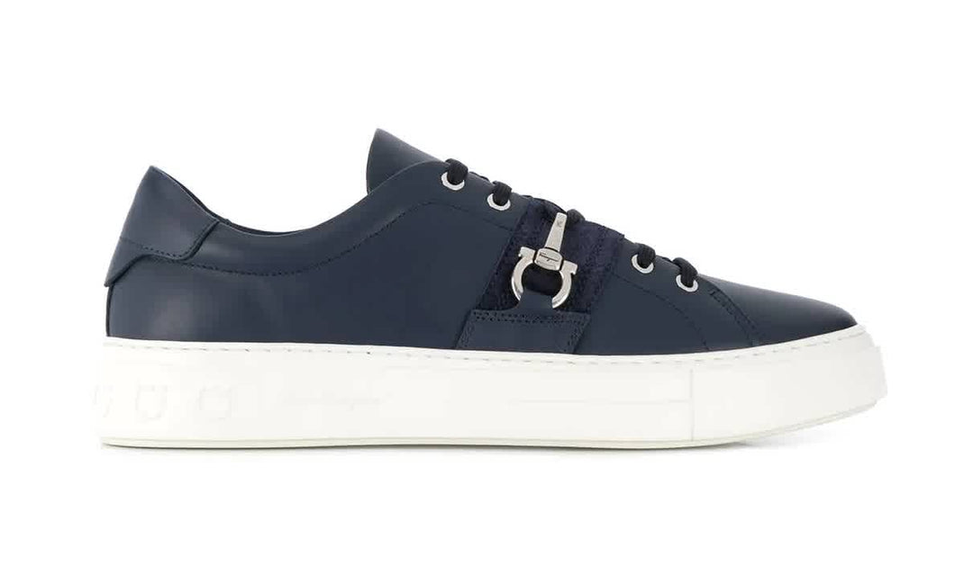 NEW SALVATORE FERRAGAMO Sultan Men's 727812 Blue Sneaker Size 6.5 M MSRP $695