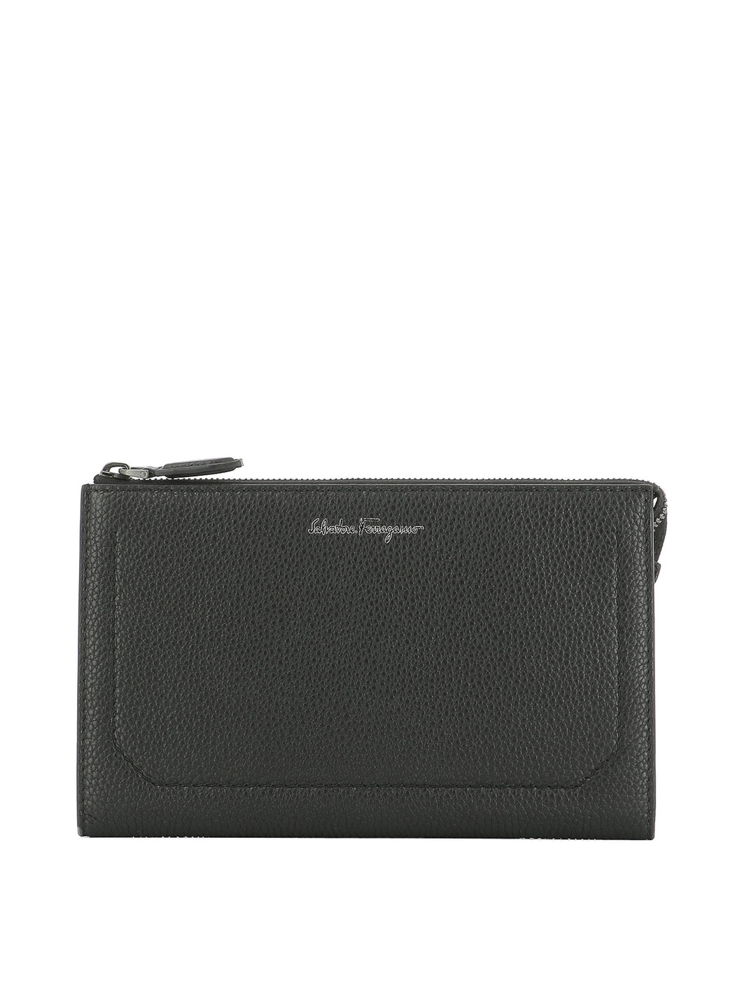 NEW SALVATORE FERRAGAMO Firenze Men's 677180 Black Clutch MSRP $650