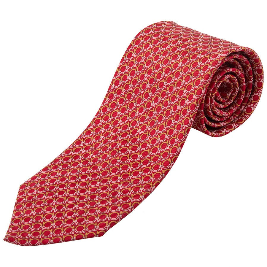 NEW SALVATORE FERRAGAMO Men's 711990 Red Tie MSRP $190