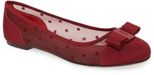Load image into Gallery viewer, NEW SALVATORE FERRAGAMO Varina Dots Women&#39;s 724119 Red Flats Size 6 D MSRP $725
